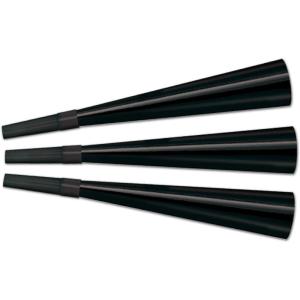 Beistle Pkgd Foil Horns (Black) (15/Pkg)