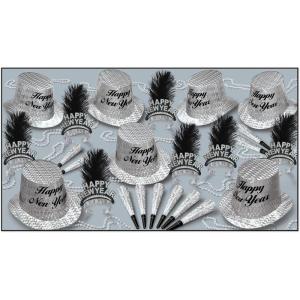 Beistle Silver Entertainer Party Favors, 1 Assortment Per Package(Black/Silver)