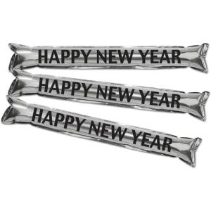 Metallic Gold And Black Noise Maker Party Sticks(Black and Silver)