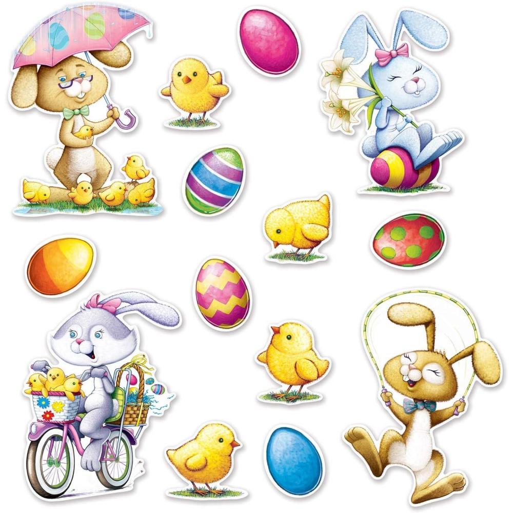image:imageEaster Bunny Cutouts 14 Pcs