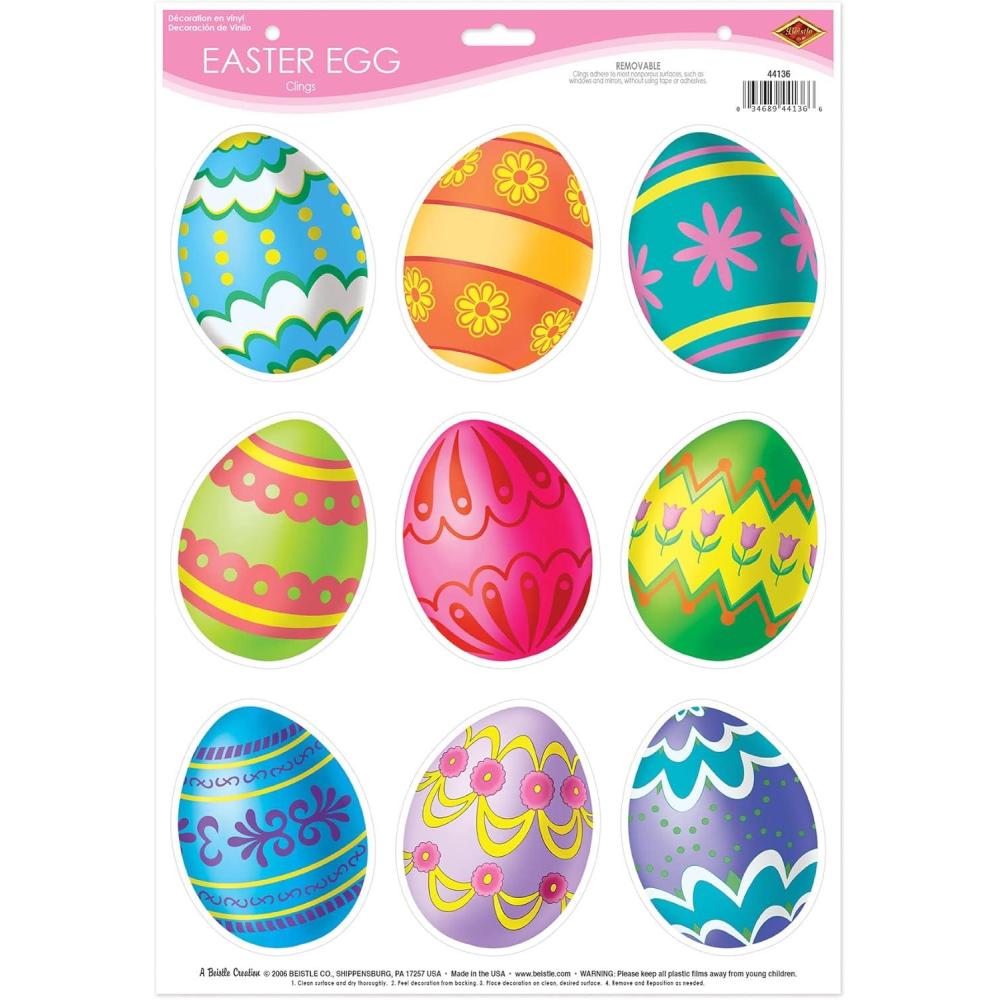 image:imageEaster Egg Clings Party Accessory 1 count 9Sh