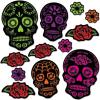 Beistle , 24 Piece Day of the Dead Sugar Skull Cutouts, 4″ – 15″