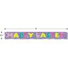 Beistle 1-Pack Metallic Happy Easter Fringe Banner for Parties, 8 by 5-Feet