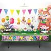 Beistle 1-Pack Metallic Happy Easter Fringe Banner for Parties, 8 by 5-Feet