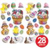 Beistle Easter Basket & Friends Cutouts, 28 Pieces, 4”-15.25” – Assorted Bunny & Spring Decorations