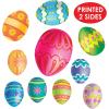 Beistle Easter Egg Cutouts, 20 Pieces – Assorted Colorful Spring Holiday-Themed Paper Decorations