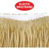 Beistle Extra Large Hula Skirt, Natural Color with Elastic Waistband, Tropical Hawaiian Luau Costume Accessory for Beach Parties, Adult 36″ W x 28″ L