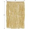 Beistle Extra Large Hula Skirt, Natural Color with Elastic Waistband, Tropical Hawaiian Luau Costume Accessory for Beach Parties, Adult 36″ W x 28″ L