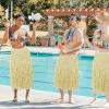 Beistle Extra Large Hula Skirt, Natural Color with Elastic Waistband, Tropical Hawaiian Luau Costume Accessory for Beach Parties, Adult 36″ W x 28″ L