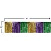 Beistle Metallic Fringe Table Skirt For Rectangle Tables – Banquets And Parade Float Supplies – Mardi Gras Theme Decorations, 30” x 14’, Green/Gold/Purple(Gold/Green/Purple)