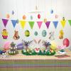 Beistle Mini Easter Egg Cutouts – 10 Pack, Double-Sided Colorful Cardstock Paper Decorations for Spring Parties, Easter Brunches, Seasonal Displays, and Basket Backdrops, 4.5”