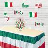 Beistle Red, White & Green Table Skirting, 2-Pack –Plastic Self-Adhesive Table Skirts for Italian Nights, Mexican Fiestas, Cinco de Mayo Celebrations and Christmas Holiday Parties, 29″ x 14′