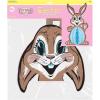 Beistle Vintage Easter Tissue Bunny Standup Decoration – Printed Boardstock Rabbit with Blue and White Honeycomb Tissue Belly, Self-Locking Easel Spring Holiday Table Décor, 32 Inch