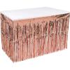 Beistle 55048RSEGD Metallic Table Skirt Tableware, Party Supplies, 30″ x 14′, Rose Gold