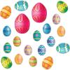Beistle Easter Egg Cutouts, 20 Pieces – Assorted Colorful Spring Holiday-Themed Paper Decorations