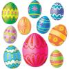 Beistle Easter Egg Cutouts, 30 Pieces – Assorted Colorful Spring Holiday-Themed Paper Decorations(10 piece)