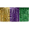Beistle Metallic Fringe Table Skirt For Rectangle Tables – Banquets And Parade Float Supplies – Mardi Gras Theme Decorations, 30” x 14’, Green/Gold/Purple(Gold/Green/Purple)
