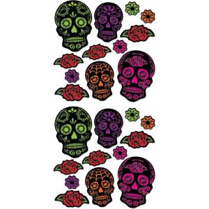 Beistle , 24 Piece Day of the Dead Sugar Skull Cutouts, 4″ – 15″