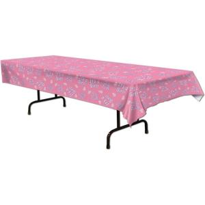 Beistle It’s a Girl! Pink Table Cover Baby Shower Decoration, 54-Inches by 108-Inches