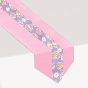 Easter Eggs Fabric Table Runner Party Accessory (1 count) (1/Pkg)