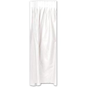 Plastic Party Table Skirt – white – self-adhesive