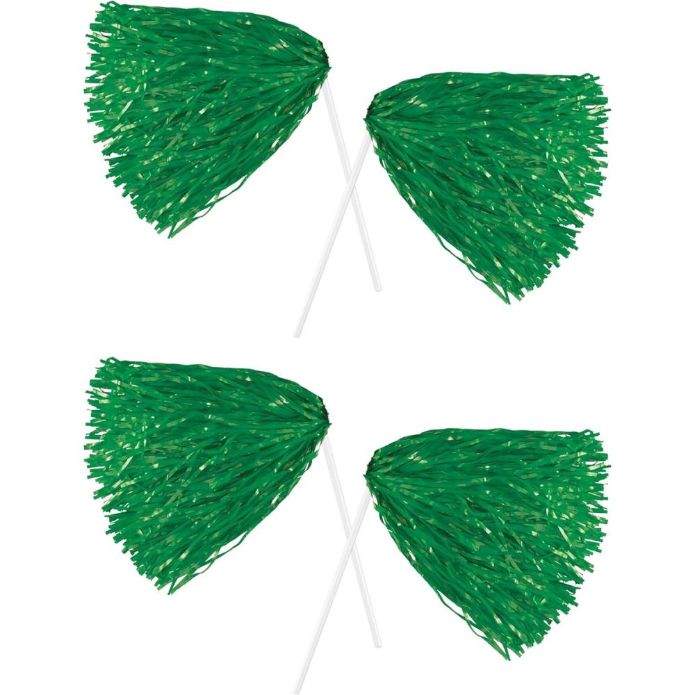 image:imageBeistle Green Poly Shakers  4 Pack Handheld Plastic Cheer Shakers Lightweight Spirit Accessories for Stage Performances Themed Events Pep Rallies Photo Booth Props amp Decorative Displays 12