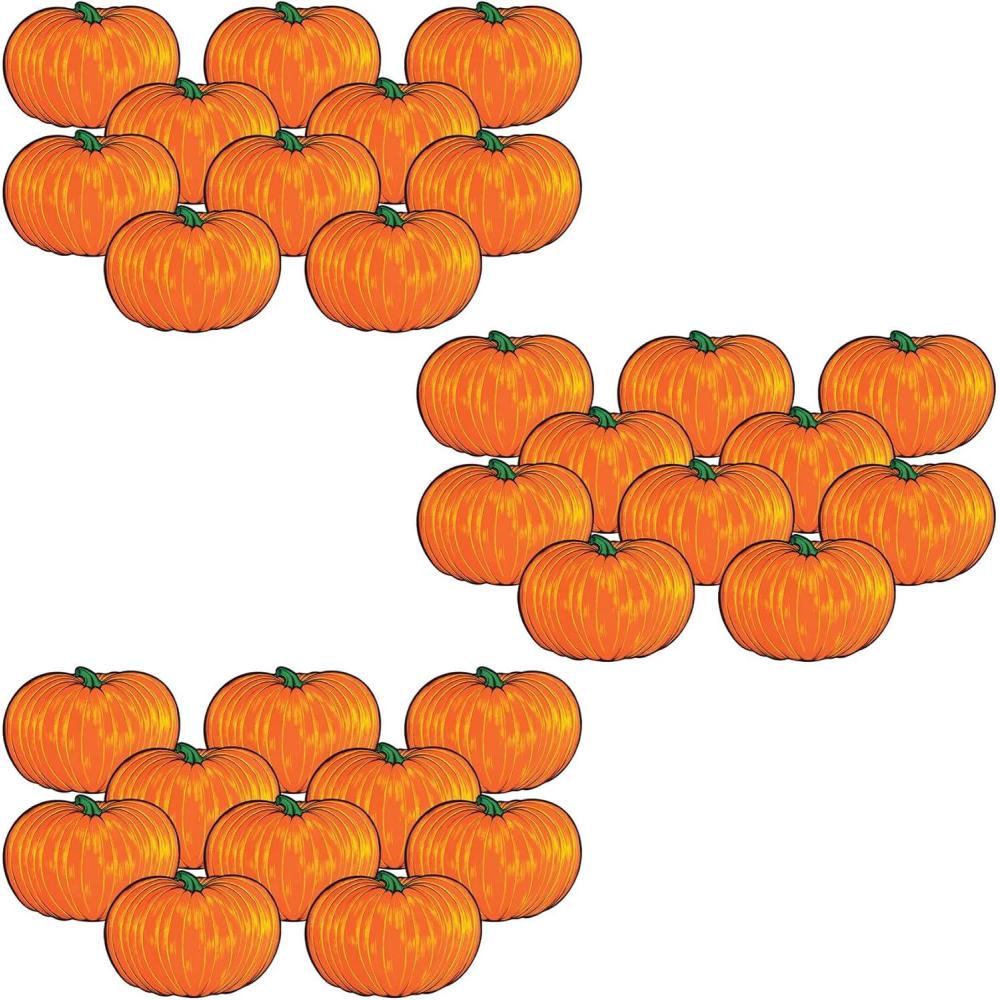 image:imageBeistle Mini Pumpkin Cutouts Set of 30 Fall Gourd Decorations for Halloween Thanksgiving Autumn Festivals Classroom Wall and Party Dcor 35 x 5