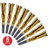 Beistle 24 Piece Black and Gold Noisemakers Squawkers For New Year’s Eve Favors, Birthday Party Supplies