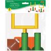 Beistle 3-D Football Goal Post Centerpieces – 2 Pack, Printed Cardboard Table Decorations with Goal Posts, Field Pylons & Footballs for Watch Parties, Sports Themes & Touchdown Event Displays, 11″