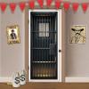 Beistle Jail Cell Door Covers – 2 Pack, All-Weather Thin Plastic Prison Bar Decorations, Realistic Lockup Entrance Panels for Halloween Scenes, Haunted Displays & Mugshot Photo Backdrops, 6′ x 30″