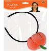 Beistle Pumpkin Headband – Plush Orange Pumpkin Hair Accessory on Black Headband, Fall Harvest Halloween Costume Wearable Accessory for Autumn Parties and Thanksgiving Festivals, Photo Booth Prop