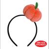 Beistle Pumpkin Headband – Plush Orange Pumpkin Hair Accessory on Black Headband, Fall Harvest Halloween Costume Wearable Accessory for Autumn Parties and Thanksgiving Festivals, Photo Booth Prop
