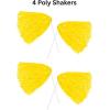 Beistle Yellow Poly Shakers – 4 Pack, Handheld Plastic Cheer Shakers, Lightweight Spirit Accessories for Stage Performances, Themed Events, Pep Rallies, Photo Booth Props & Decorative Displays, 12″