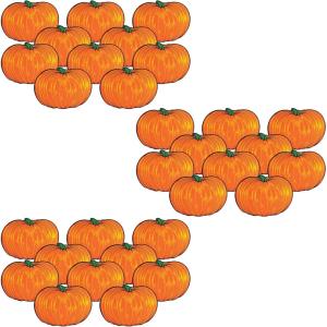 Beistle Mini Pumpkin Cutouts, Set of 30, Fall Gourd Decorations for Halloween, Thanksgiving, Autumn Festivals, Classroom Wall and Party Décor, 3.5″ x 5″