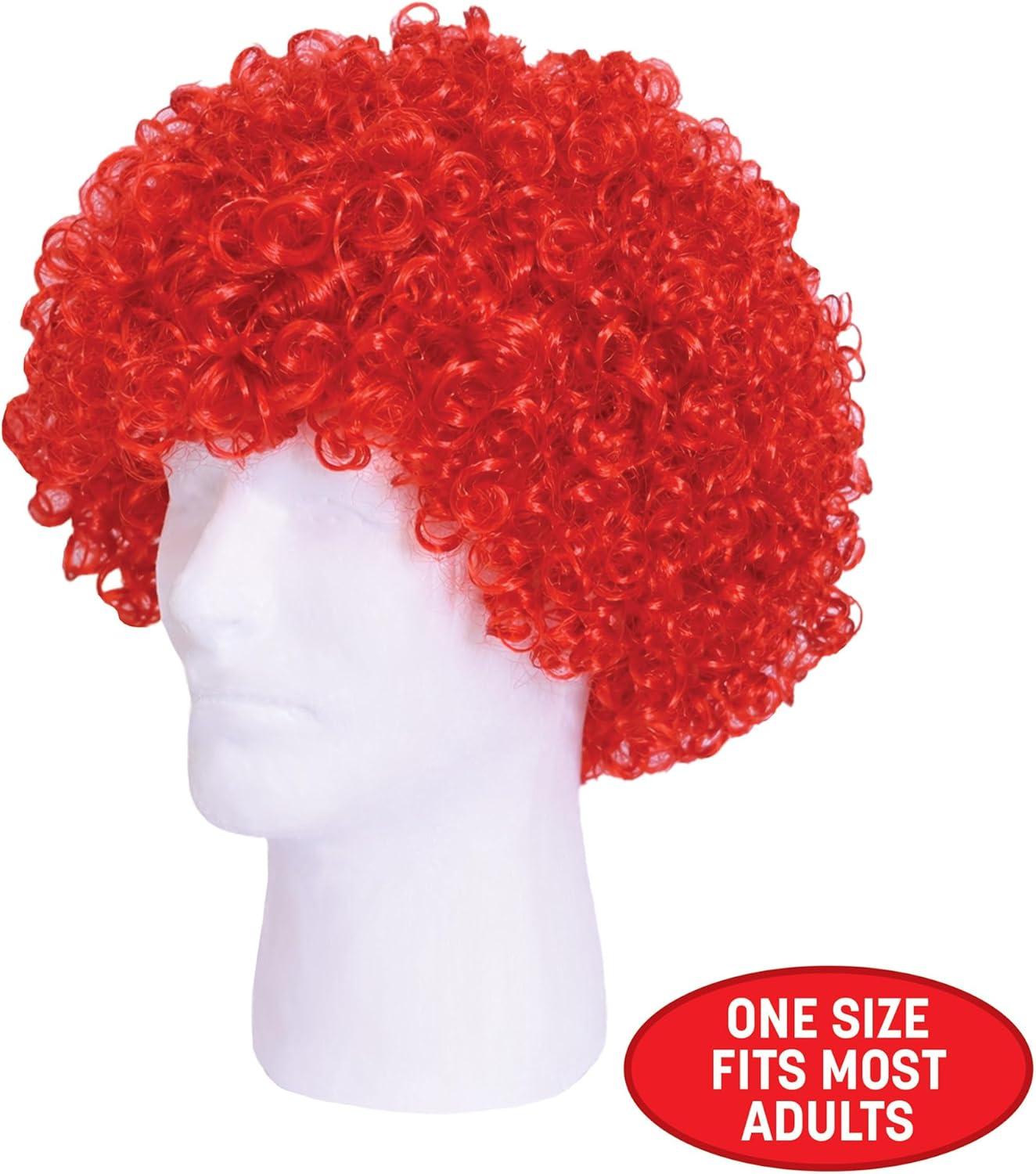 image:imageBeistle Purple Curly Wig  Short Synthetic Costume Wig Bold Novelty Spirit Hair Accessory for Cosplay Halloween Costumes Themed Party Wear Stage Performances Photo Booth Props amp Event StylingRed