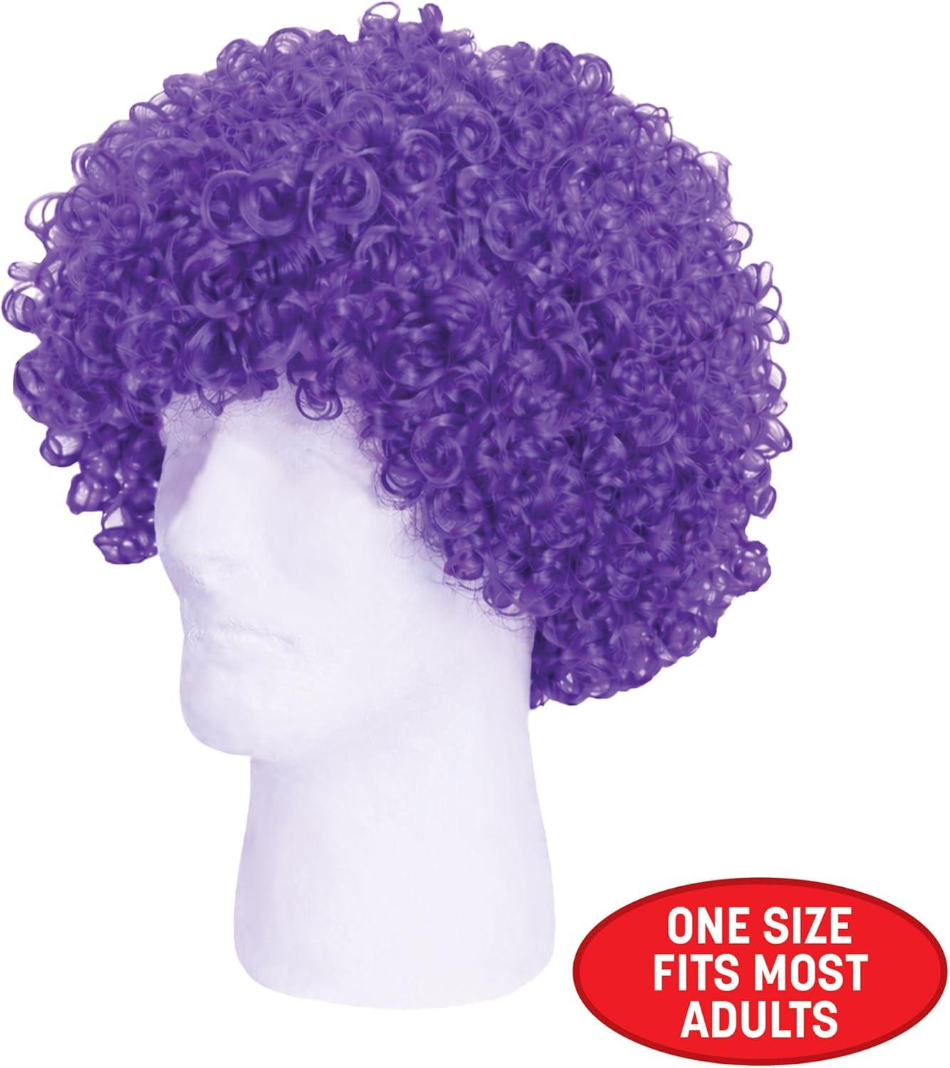 image:imageBeistle Purple Curly Wig  Short Synthetic Costume Wig Bold Novelty Spirit Hair Accessory for Cosplay Halloween Costumes Themed Party Wear Stage Performances Photo Booth Props amp Event StylingPurple