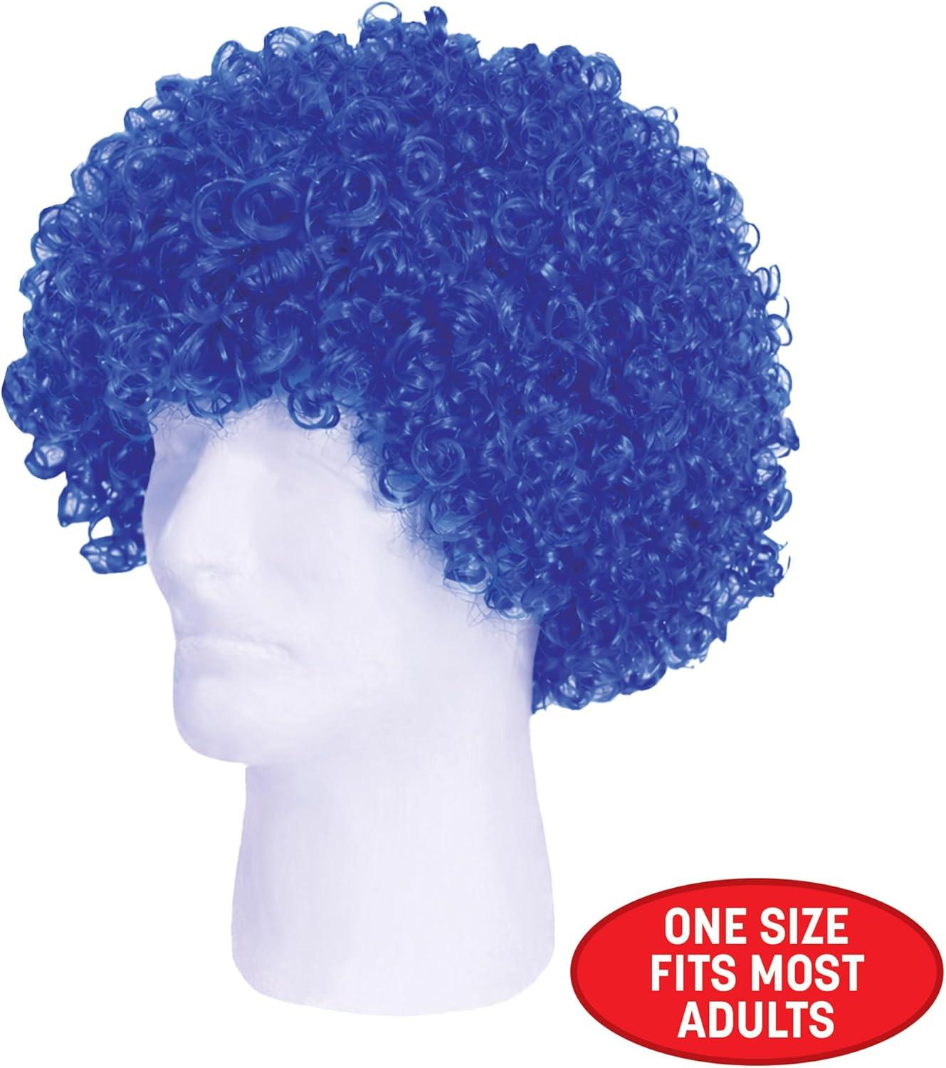 image:imageBeistle Purple Curly Wig  Short Synthetic Costume Wig Bold Novelty Spirit Hair Accessory for Cosplay Halloween Costumes Themed Party Wear Stage Performances Photo Booth Props amp Event StylingBlue