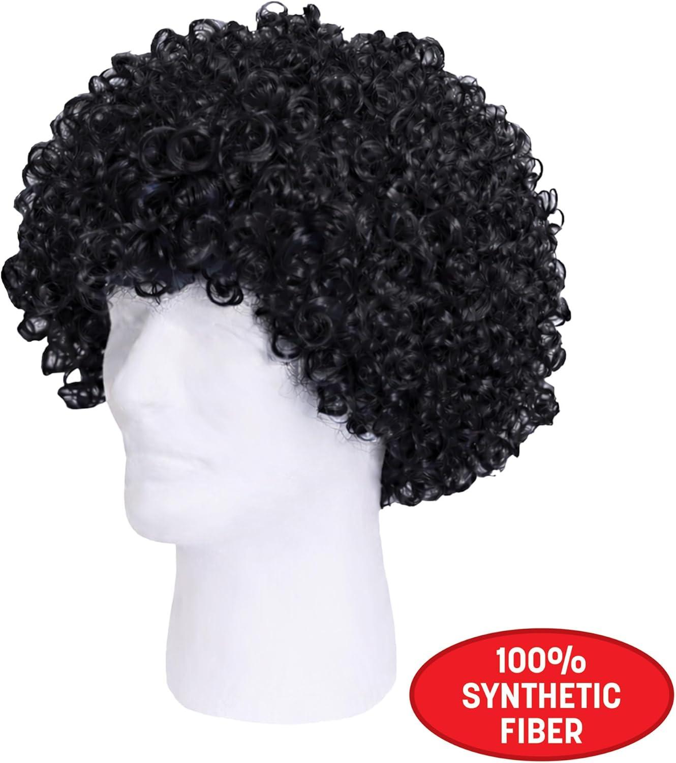 image:imageBeistle Purple Curly Wig  Short Synthetic Costume Wig Bold Novelty Spirit Hair Accessory for Cosplay Halloween Costumes Themed Party Wear Stage Performances Photo Booth Props amp Event StylingBlack