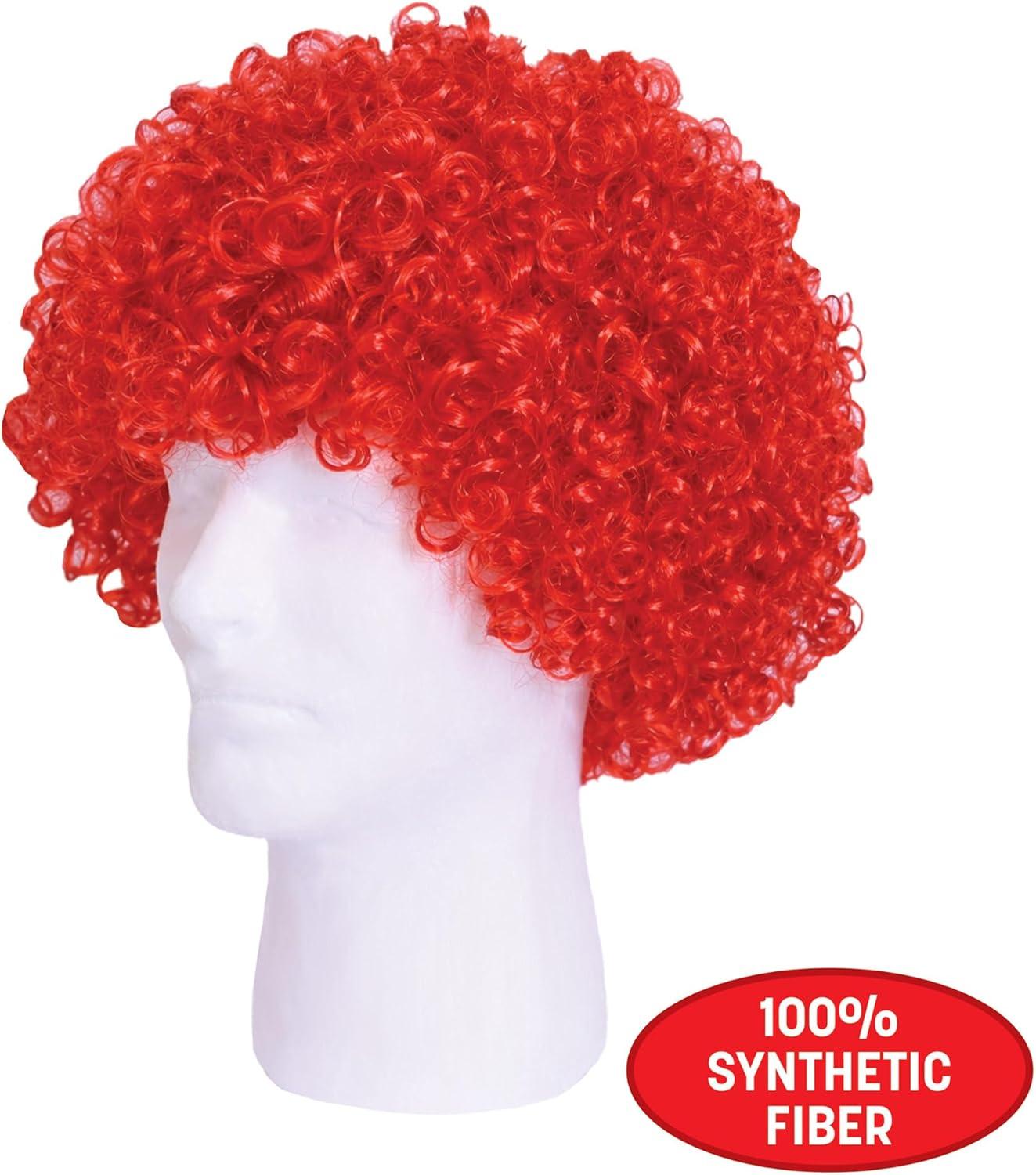 image:imageBeistle Purple Curly Wig  Short Synthetic Costume Wig Bold Novelty Spirit Hair Accessory for Cosplay Halloween Costumes Themed Party Wear Stage Performances Photo Booth Props amp Event StylingRed