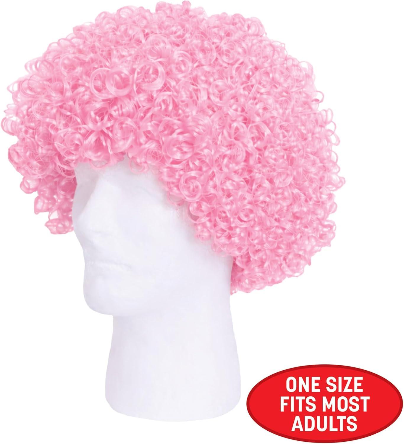 image:imageBeistle Purple Curly Wig  Short Synthetic Costume Wig Bold Novelty Spirit Hair Accessory for Cosplay Halloween Costumes Themed Party Wear Stage Performances Photo Booth Props amp Event StylingPink