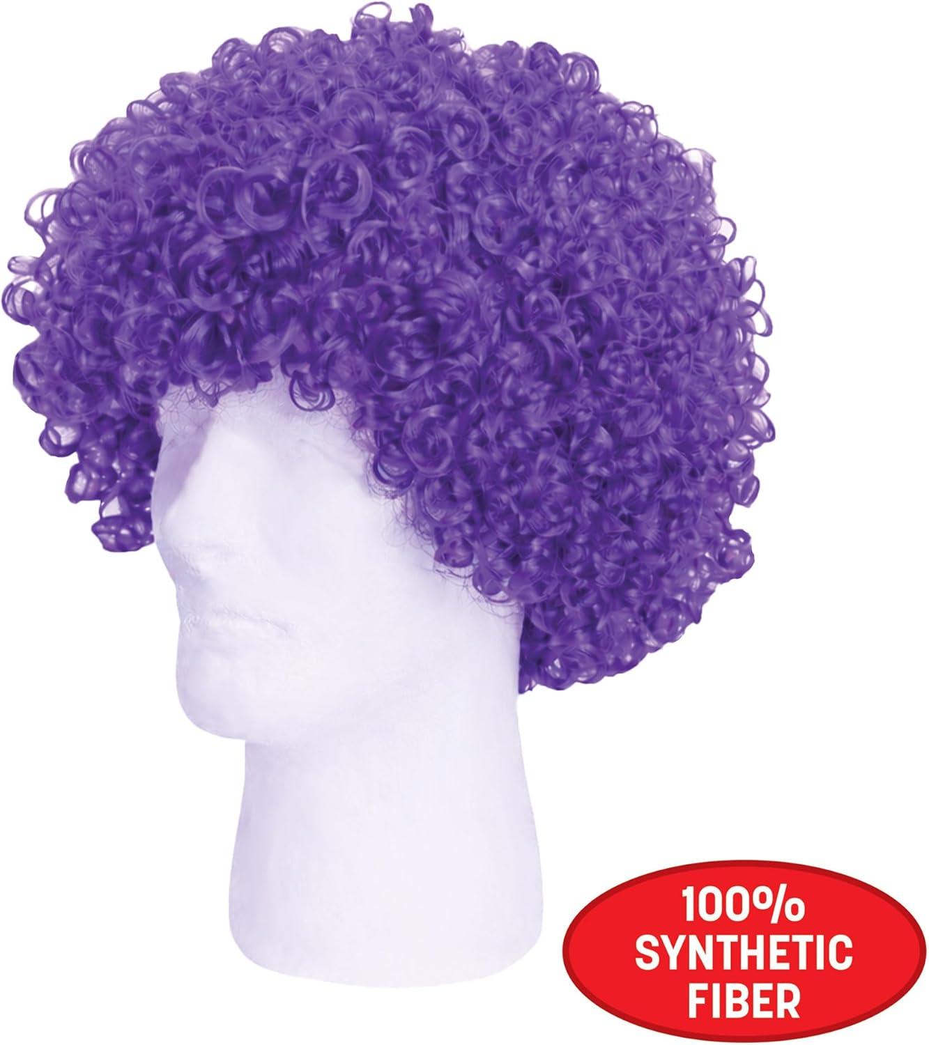 image:imageBeistle Purple Curly Wig  Short Synthetic Costume Wig Bold Novelty Spirit Hair Accessory for Cosplay Halloween Costumes Themed Party Wear Stage Performances Photo Booth Props amp Event StylingPurple