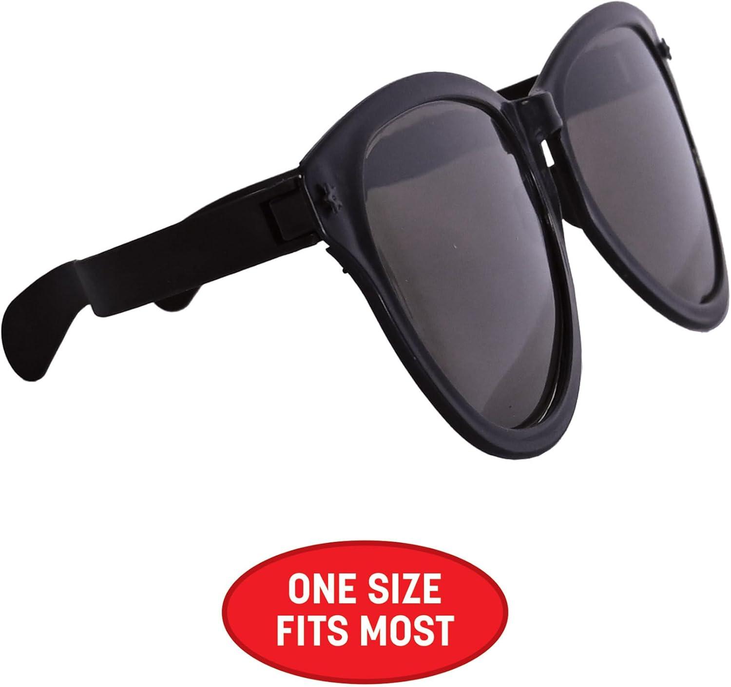 image:imageBeistle Yellow Jumbo Glasses 2 Pack Oversized Plastic Costume Eyeglasses Large Novelty Eyewear for Spirit Wear Theme Parties Stage Costumes Photo Booth Props Theatrical Events amp Display UseBlack