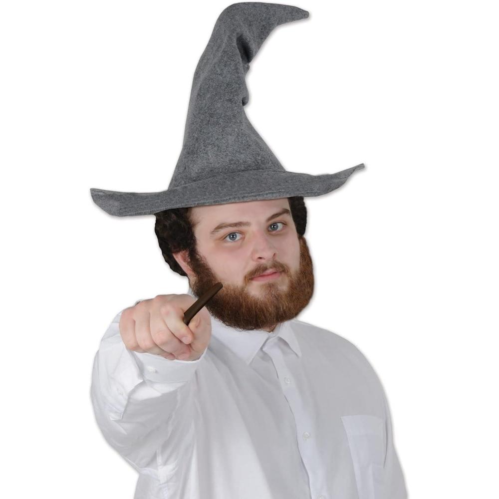 image:imageBeistle 60348 Felt Wizard hat One Size Fits Most Gray 1 Piece Pack