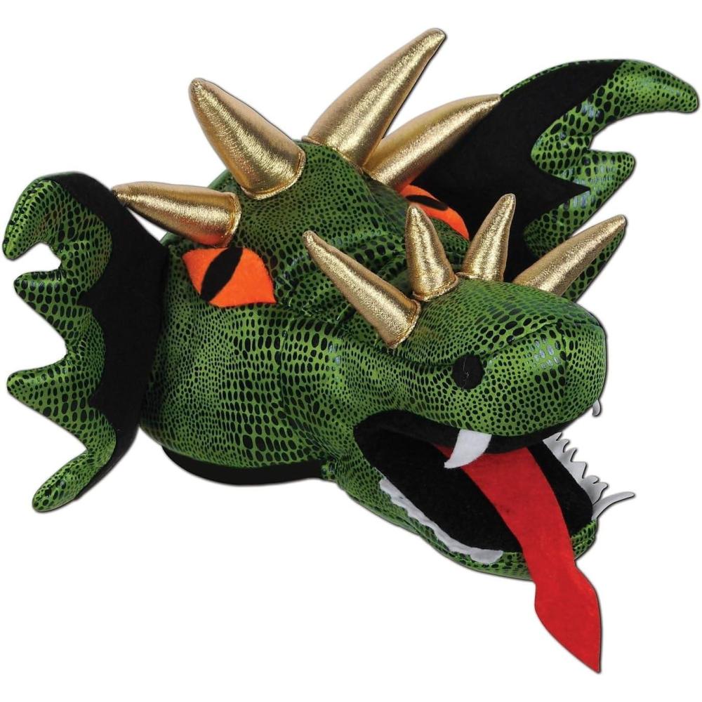 image:imageBeistle Plush Dragon Head Hat  Medieval Party Supplies Halloween Dress Up Costume Accessory Fantasy Novelty Headwear Photo Booth Props Mythical Creature Cap
