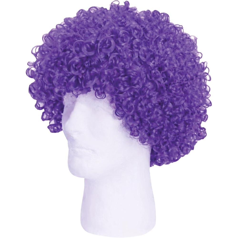 image:imageBeistle Purple Curly Wig  Short Synthetic Costume Wig Bold Novelty Spirit Hair Accessory for Cosplay Halloween Costumes Themed Party Wear Stage Performances Photo Booth Props amp Event StylingPurple