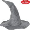 Beistle 60348 Felt Wizard hat, One Size Fits Most, Gray, 1 Piece Pack