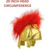 Beistle Fabric Roman Helmet – Gold Metallic Foam Costume Headpiece with Red Crest, Warrior Hat for Halloween, Theatrical Performances, Ancient Rome Parties, and Gladiator Events, Adult Size