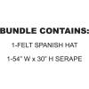 Beistle Fiesta Costume Bundle – Felt Spanish Hat and Colorful Serape Poncho, Vibrant Dress-Up Set for Parties, Festivals, Parades, Cinco de Mayo Celebrations, and Cultural Mexican Events