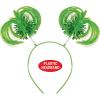 Beistle Green Ponytail Boppers – 2 Pack, Synthetic Hair Headband Accessories with Metallic Fringe, Spirit Headwear for Costume Styling, Themed Party Events, Photo Booth Props, and Novelty Wear