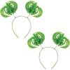 Beistle Green Ponytail Boppers – 2 Pack, Synthetic Hair Headband Accessories with Metallic Fringe, Spirit Headwear for Costume Styling, Themed Party Events, Photo Booth Props, and Novelty Wear